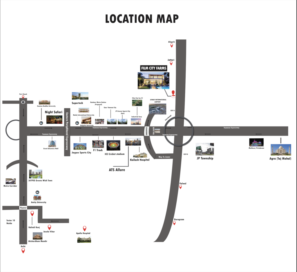 Film City Farms House Location Map